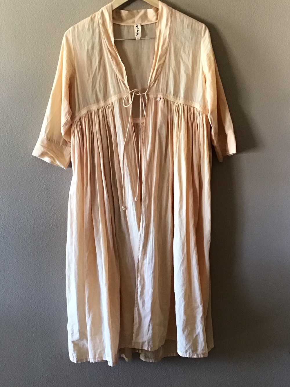 Bohemian Luxury Neem Living 100% Cotton Lightweight Orange Duster Kimono Robe